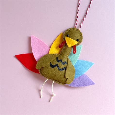 Handmade Felt Thanksgiving Turkey Decoration Miss Shelly Designs