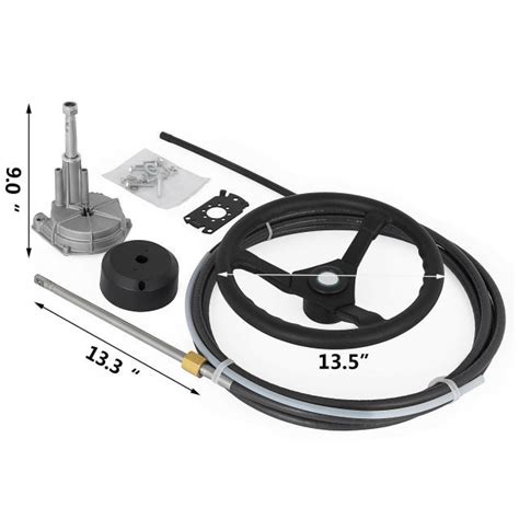 VEVOR Outboard Cable Marine Steering Kit 8 to 17 Inch Steering Cable ...