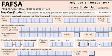 Printable Fafsa Form