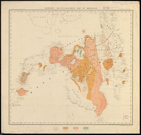 Geologic reconnaissance map of Mindanao free public domain image | Look ...