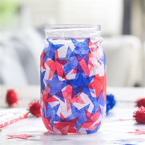 Tissue Paper Jar Crafts