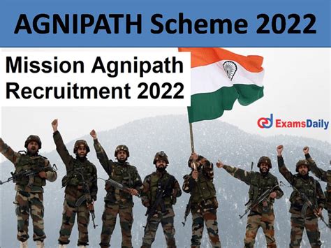 AGNIPATH Scheme 2022 Army And Navy To Start Their Recruitment Process