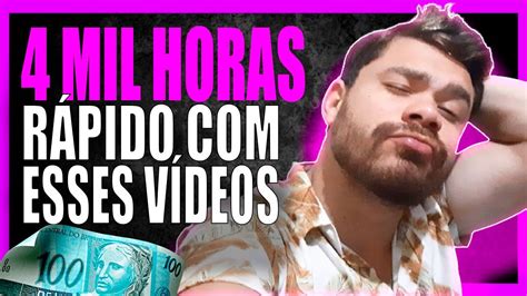 [rÁpido E Garantido] Como Conseguir As 4 Mil Horas No Youtube Rapido 🔔 MonetizaÇÃo Youtube Youtube