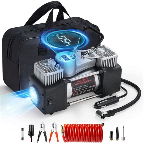 Buy Olarhike V Portable Air Compressor Psi Dual Cylinder Metal