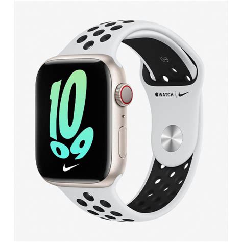 Apple Watch Series Nike Mm Silver Aluminum Pure Platinum Black