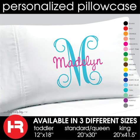 Monogram Pillow Case - Etsy