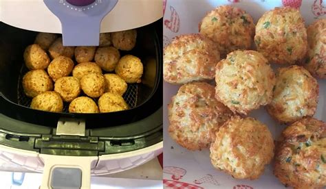 Bolinho de arroz na air fryer uma delicia para servir no almoço