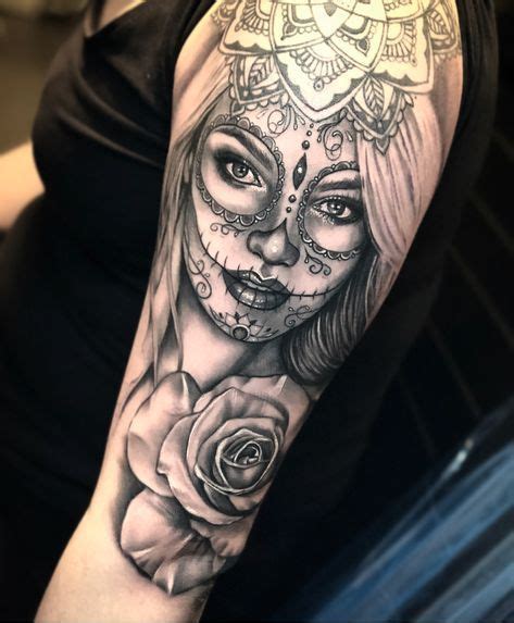 Best Sugar Skull Tattoo Designs With Meanings D A De Los