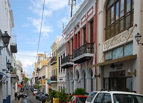 Coloridos Edificios Históricos En El Casco Antiguo De San Juan Puerto