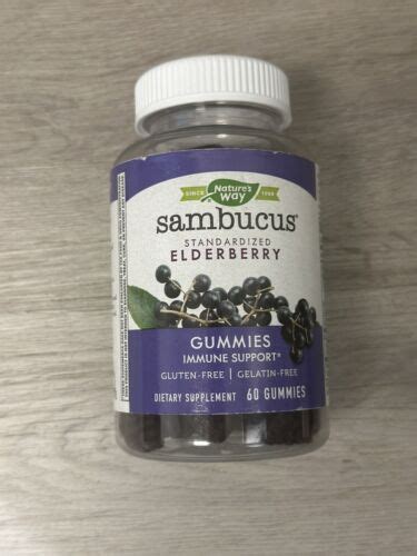 Nature S Way Sambucus Elderberry Gummies For Immune Support 60 Count