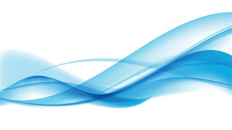 Abstract Blue Wave Set On Transparent Background Vector Illustration