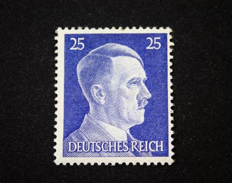 3 Briefmarke Adolf Hitlers Deutschen Reich Redaktionelles Foto Bild