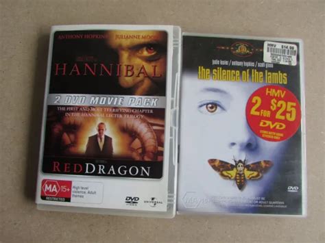 SILENCE OF THE Lambs Hannibal And Red Dragon DVDs Hannibal Lecter