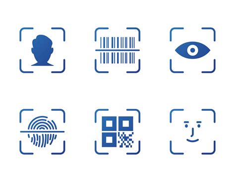 Fingerprint Face Id Barcode Eye And Qr Code Scanner Identity