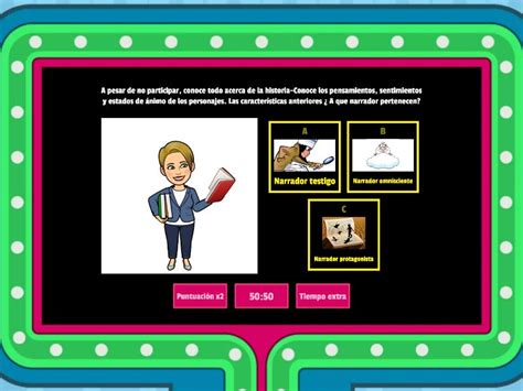 Tipos De Narradores Complemento Gameshow Quiz