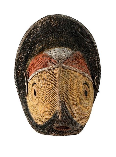 Abelam Yam Mask With Woven Cane And Forehead Band New Guinean Tribal