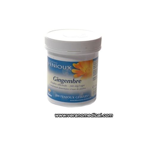 Fenioux Gingembre G Lules Mg D Extrait Verano Medical