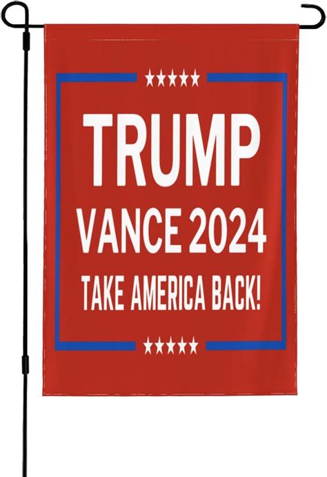 Double Sized Flag 28x40 Trump Vance 2024 Garden Flag