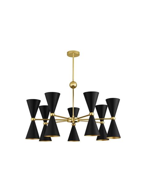 Nova Luce Modern Pendant Metal Luminaires Gala Matt Black Gold