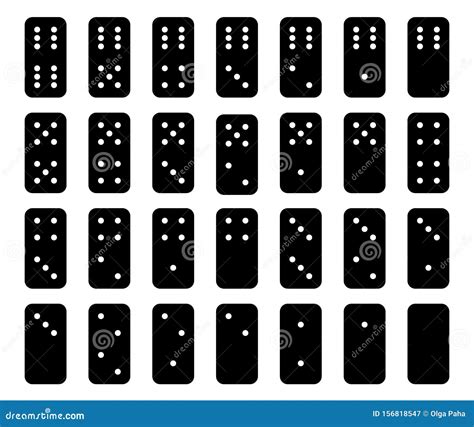 Domino Black White Stock Vector Illustration Of Graphic