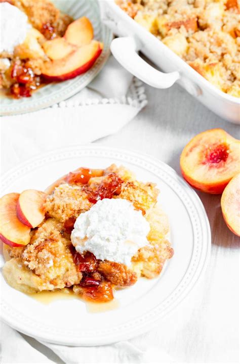 Overnight Peaches And Cream French Toast Casserole