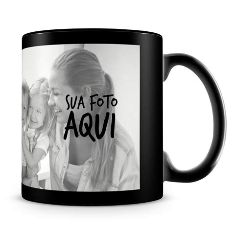 Caneca Personalizada Do Seu Jeito Preta Caneca Personalizada