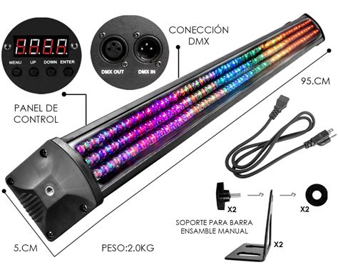 Steelpro Barra Led Lineas Con Leds Efecto Rgb Mercado Libre