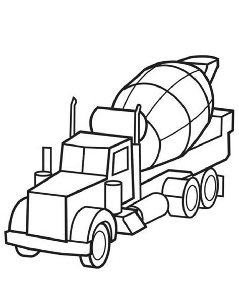 Cement Truck Coloring Page