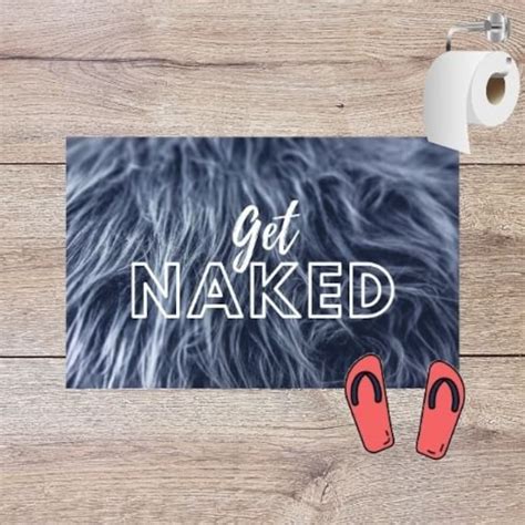 Get Naked Bath Mat Fun Mat Funny Bath Mat Bathroom Decor Etsy