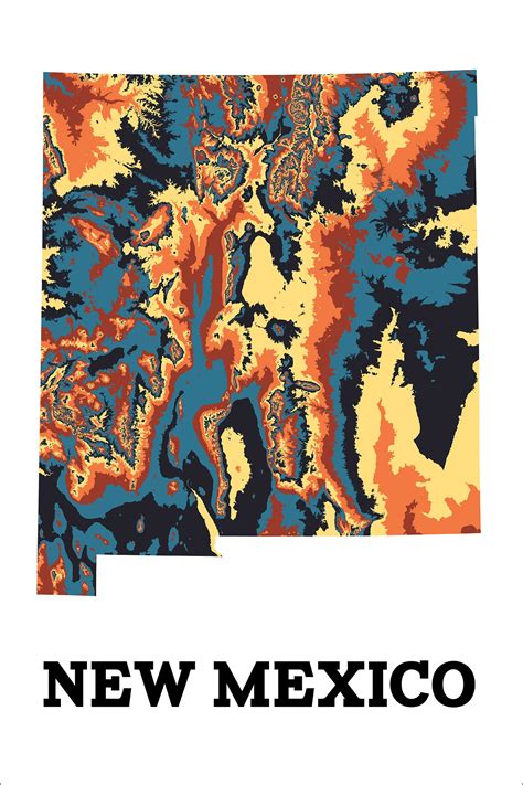 State Topographic Prints — Beatnik Prints