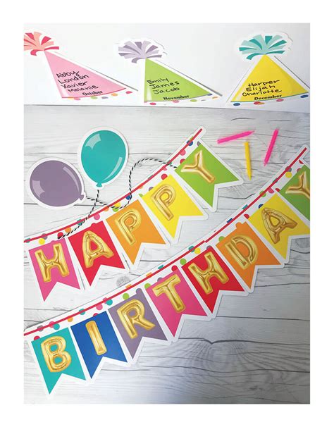 Just Teach Happy Birthday Mini Bulletin Board Set Tools Teaching