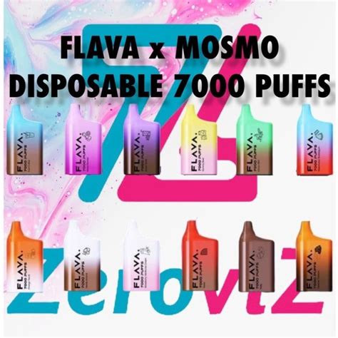 Vape Flava X Mosmo 7000puffs Dispo Pod 700mah Mesh Coil Rechargable