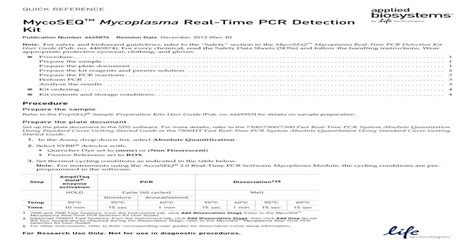 Pdf Mycoseq Mycoplasma Real Content Sfs Manuals