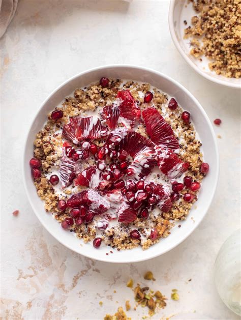 Winter Breakfast Quinoa With Coconut Milk And Blood Orange