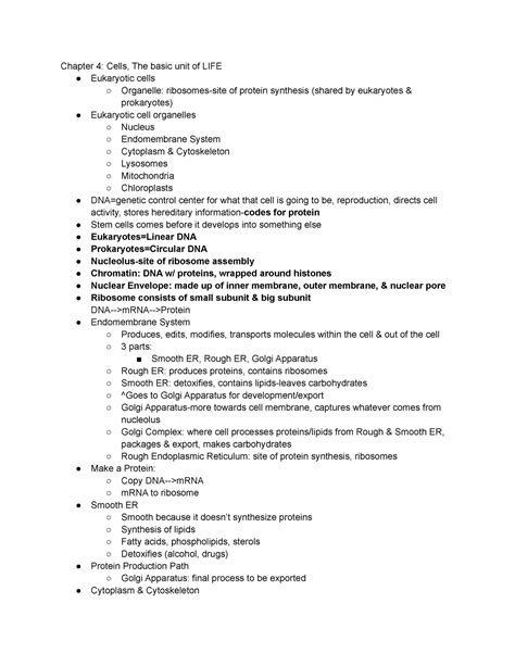 Biol Detailed Notes Chapter Cells The Basic Unit Of Life