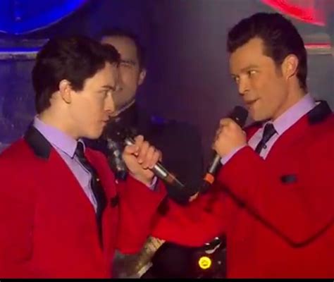 Matt Corner (Frankie Valli) and Simon Bailey (Tommy DeVito) Jersey Boys ...