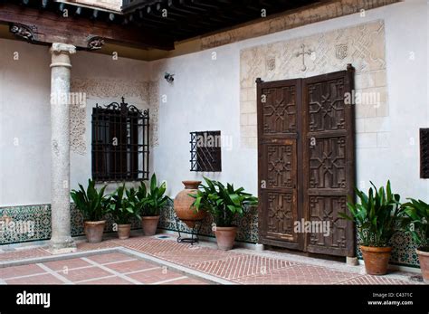 Interior Courtyard Of El Greco House And Museum Toledo Spain Stock