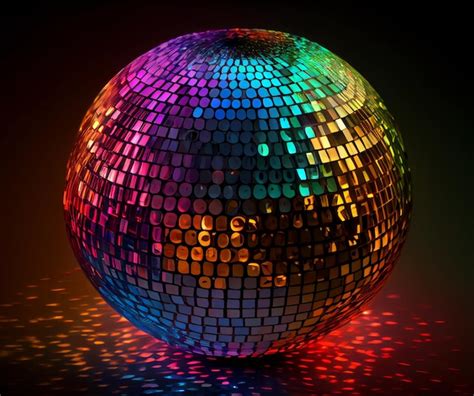 Premium Photo | Colorful disco ball at the disco decoration in the ...