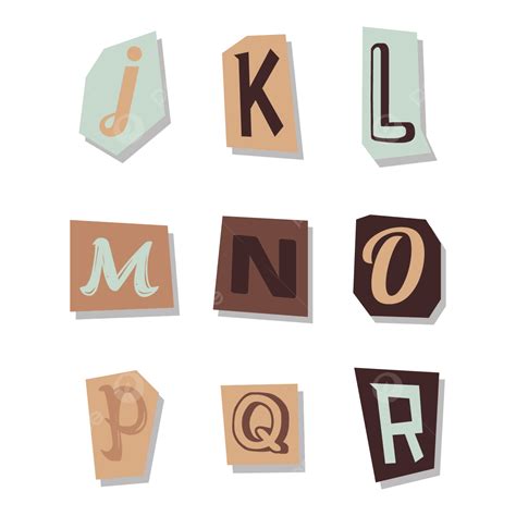 Retro Newspaper Alphabet Paper Cutout Alphabet PNG And Vector With