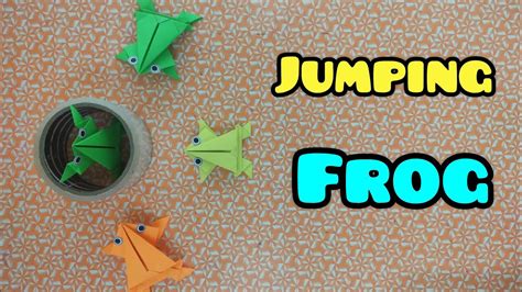 How To Make A Paper Jumping Frog Fun And Easy Frog Diy Jumping Frog