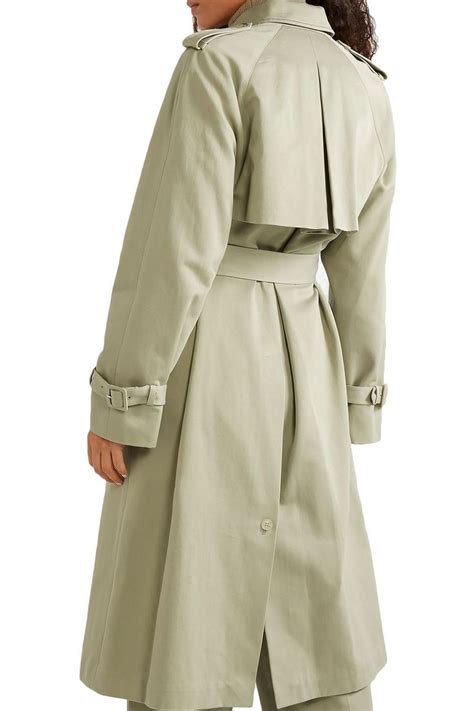 Sage Green Triana Cotton Twill Trench Coat The Row The Outnet Trench Coat Sale Trench