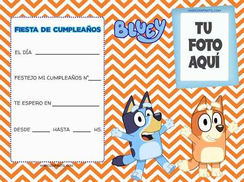 Tarjetas Bluey Cumpleanos Imprimibles Gratis