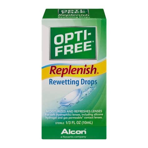 ALCON OPTI-FREE REPLENISH Contact Lens Rewetting Eye Drops - .33 fl oz - Walmart.com - Walmart.com