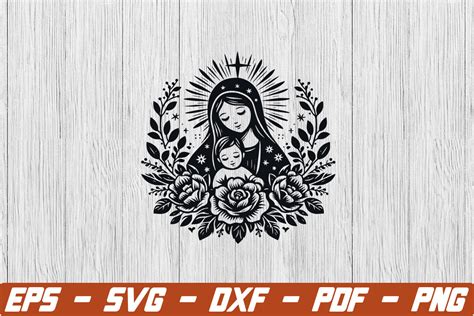 Mother Mary Svg Christian Svg Jesus Svg Graphic By Ripongrafix471