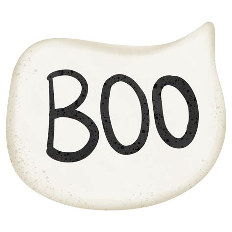 Halloween boo text on speech bubble isolated on transparent background ...