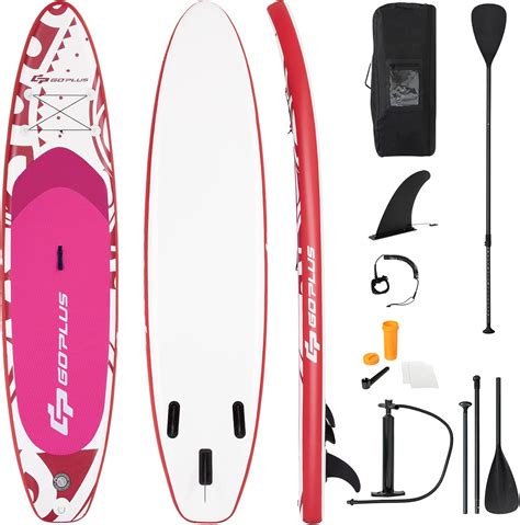 Goplus Tabla De Remo Inflable De Pie Sup De Pies Con Paquete De