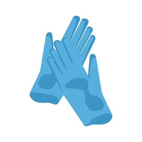 Premium Vector | Blue medical gloves icon flat illustration of blue