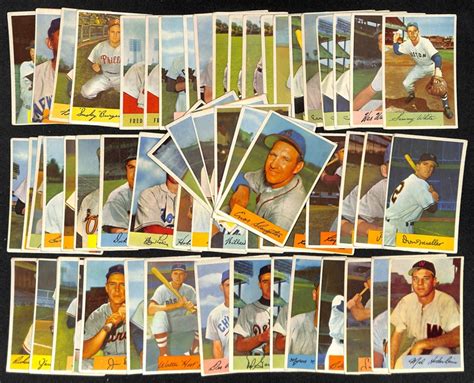 Lot Detail Lot Of Bowman Baseball Cards W Enos Slaughter