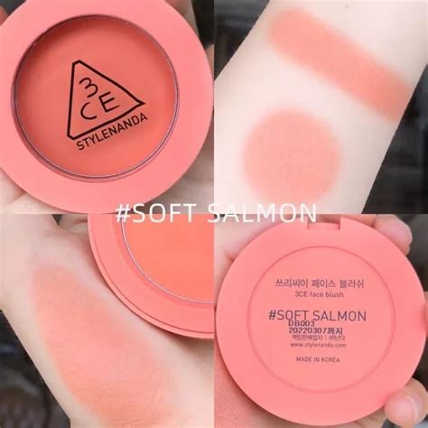 Phấn Má Hồng 3CE Mood Recipe Face Blush Hộp Tròn Mono Pink Rose Beige Nude Peach