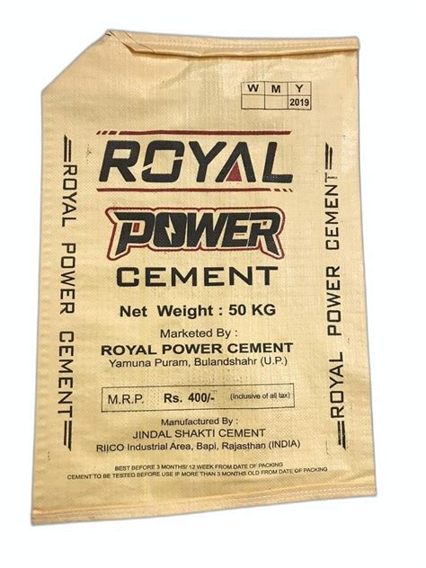 50 Kg Yellow PP Woven Cement Bag At 10 Piece Polypropylene Cement